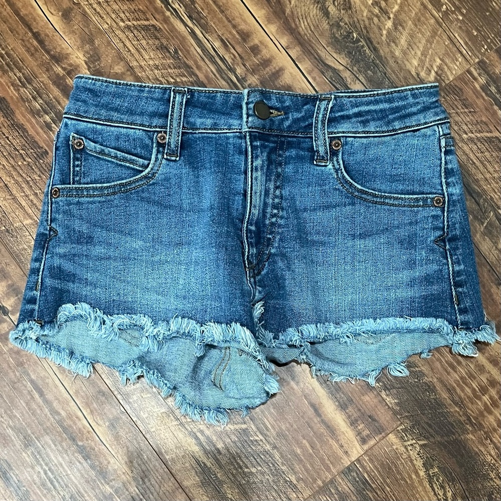 Women's Volcom Mid-Rise Denim Jean Shorts, Size 24